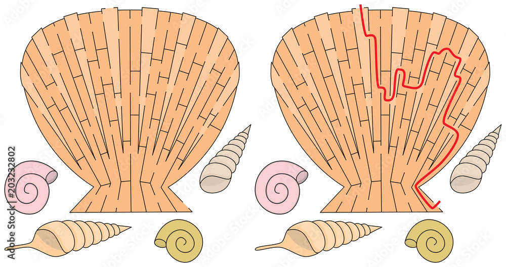 Easy Shell Maze Stock ベクター Adobe Stock