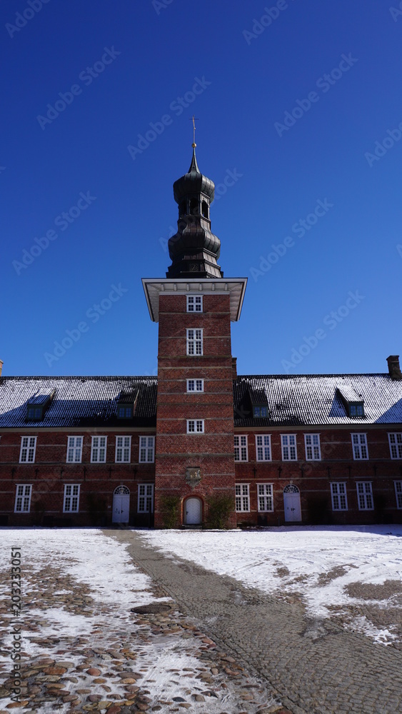 Das Schloss in Husum, Nordfriesland im Winter