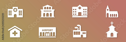 Symbol-Set - Gebäude