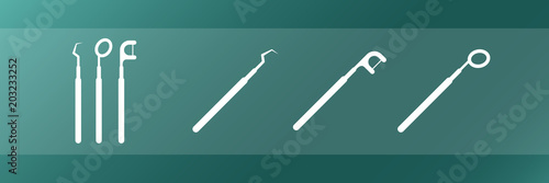 Symbol-Set - Zahnarzt-Utensilien