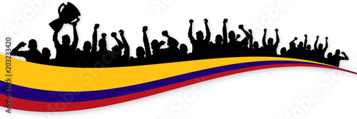 Fans hinter Flagge - Panorama - Kolumbien