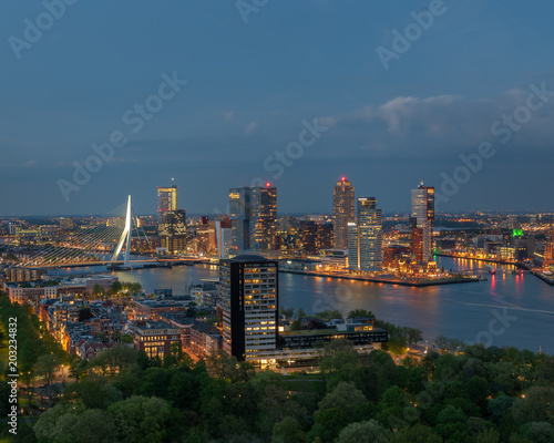 Rotterdam skyline photography from euromast, The Netherlands