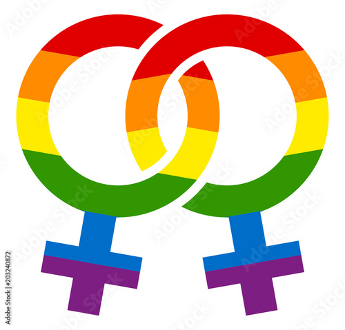 Female Gay Rainbow Icon
