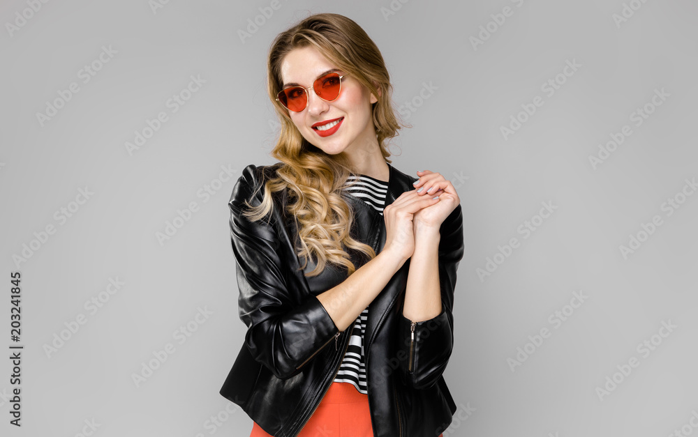 Attractive woman in fashionable clothes Attractive woman in fashionable clothes