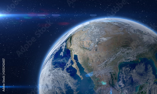 Fototapeta Naklejka Na Ścianę i Meble -  Planet Earth in a outer space.