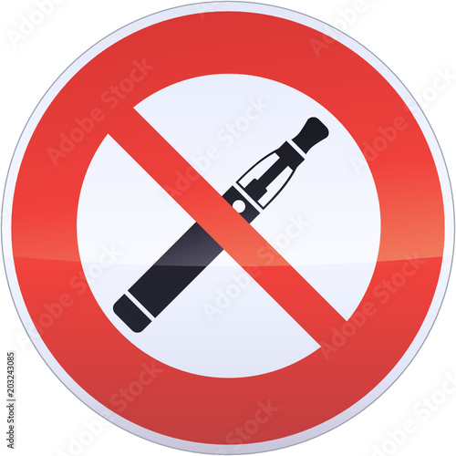 Panneau d'interdiction de la cigarette électronique (détouré)
