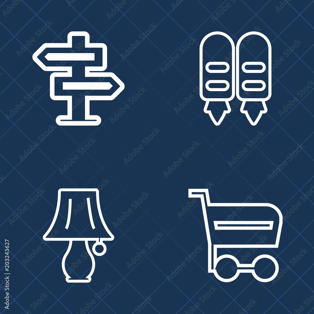 Fototapeta premium Premium set of outline vector icons. Such as hotel, , bright, commerce, purchase, object, table, business, equipment, hang, handle, basket, knob, quiet, buy, desk, home, switch, doorknob, door, store
