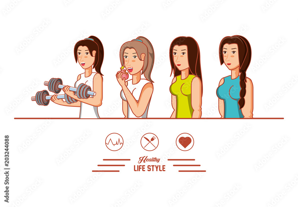 young athletes training sport with healthy lifestyle icons vector illustration design young athletes training sport with healthy lifestyle icons vector illustration design