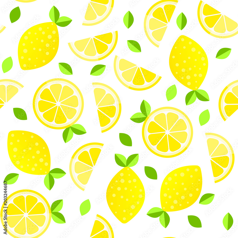 Fresh lemons background. Hand drawn overlapping backdrop. Colorful wallpaper vector. Seamless pattern with citrus fruits collection. Fresh lemons background. Hand drawn overlapping backdrop. Colorful wallpaper vector. Seamless pattern with citrus fruits collection.