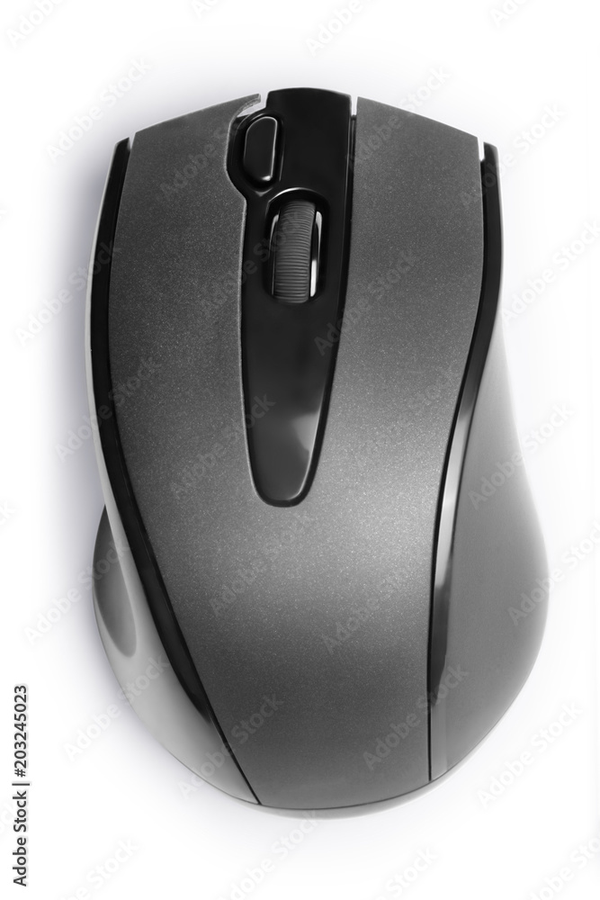 Computer mouse top view isolated with clipping path Computer mouse top view isolated with clipping path