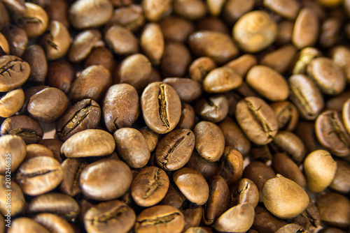 Fototapeta Naklejka Na Ścianę i Meble -  beans coffee beans close-up, texture, roasted coffee
