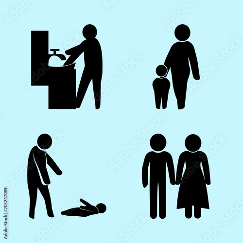 icons about Human with remove from the floor, person, child, daugher and boy