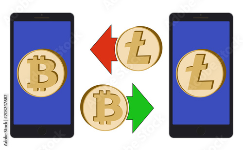 exchange between bitcoin and litecoin in the phone
