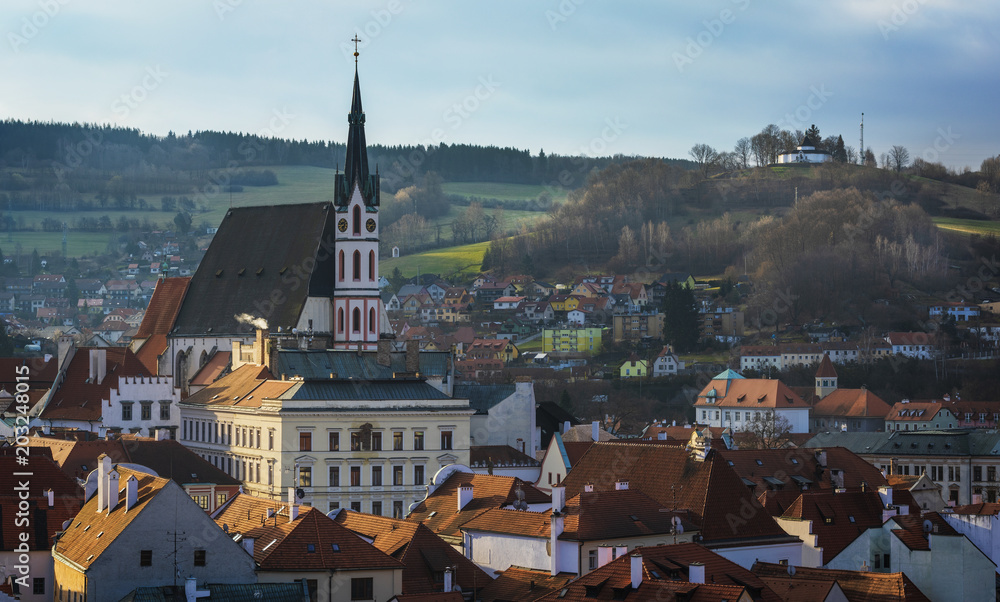 Naklejka premium Cesky (Český) Krumlov is a city in the South Bohemia region of the Czech Republic
