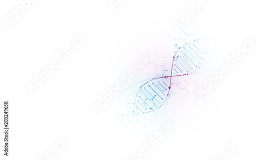 Bright scientific background. A creative idea for your business concept. DNA style.