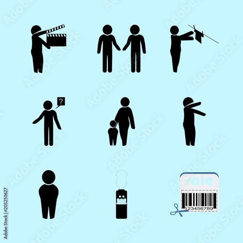 icons about Human with dry, bubble, water, daugher and positive
