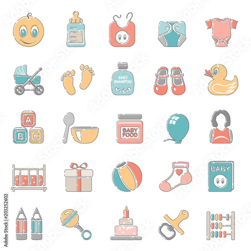 Outline Color Icons - Baby