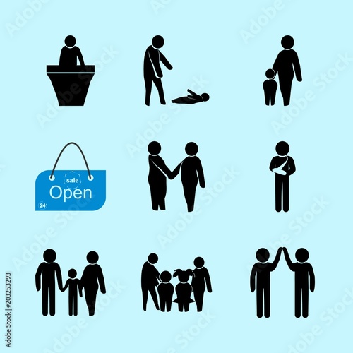 icons about Human with hand, brown, gypsum, adult and person