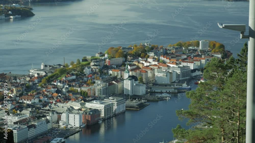 View of Bergen Norway from Mount Fløyen View of Bergen Norway from Mount Fløyen