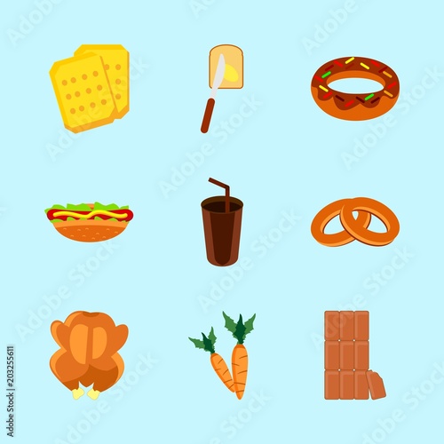 icons about Food with pastry, breakfast, cream, fresh and organic