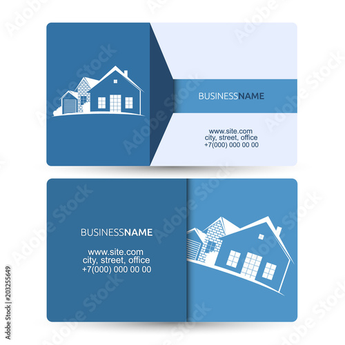 Sale and construction of housing business card