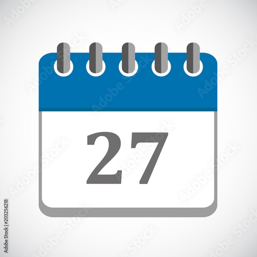 wandkalender blau 27