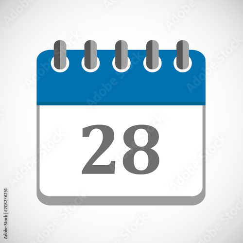 wandkalender blau 28