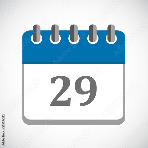 wandkalender blau 29