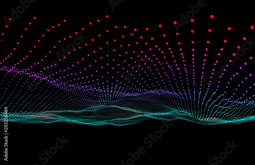 Noise abstract background color. Sound equalizer music waves. Vector concept.