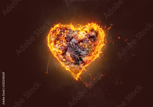 Brennendes Herz photo