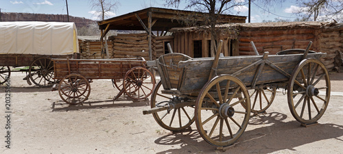 Old pioneers wagon, Utah