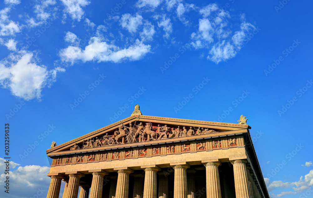 The Parthenon in Nashville, Tennessee is a full scale replica of the ...