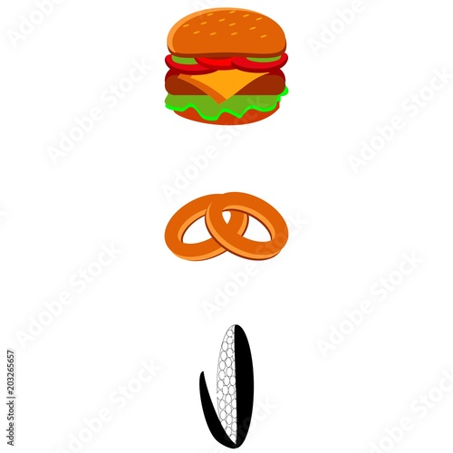 icons about Food with bublik, lunch, burger, dredge corn and culture