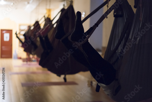 Flight yoga in the dark for better meditation and rest.