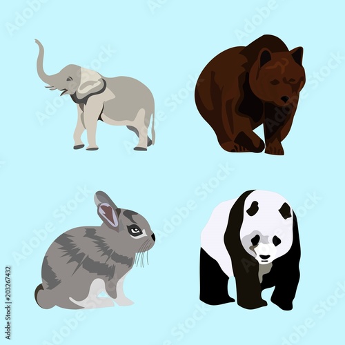 icons about Animal with safari  single  brown bear  zoo and head