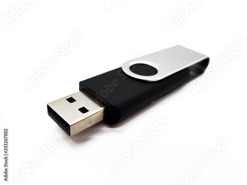 USB Speicher stick auf weißem Hintergrund