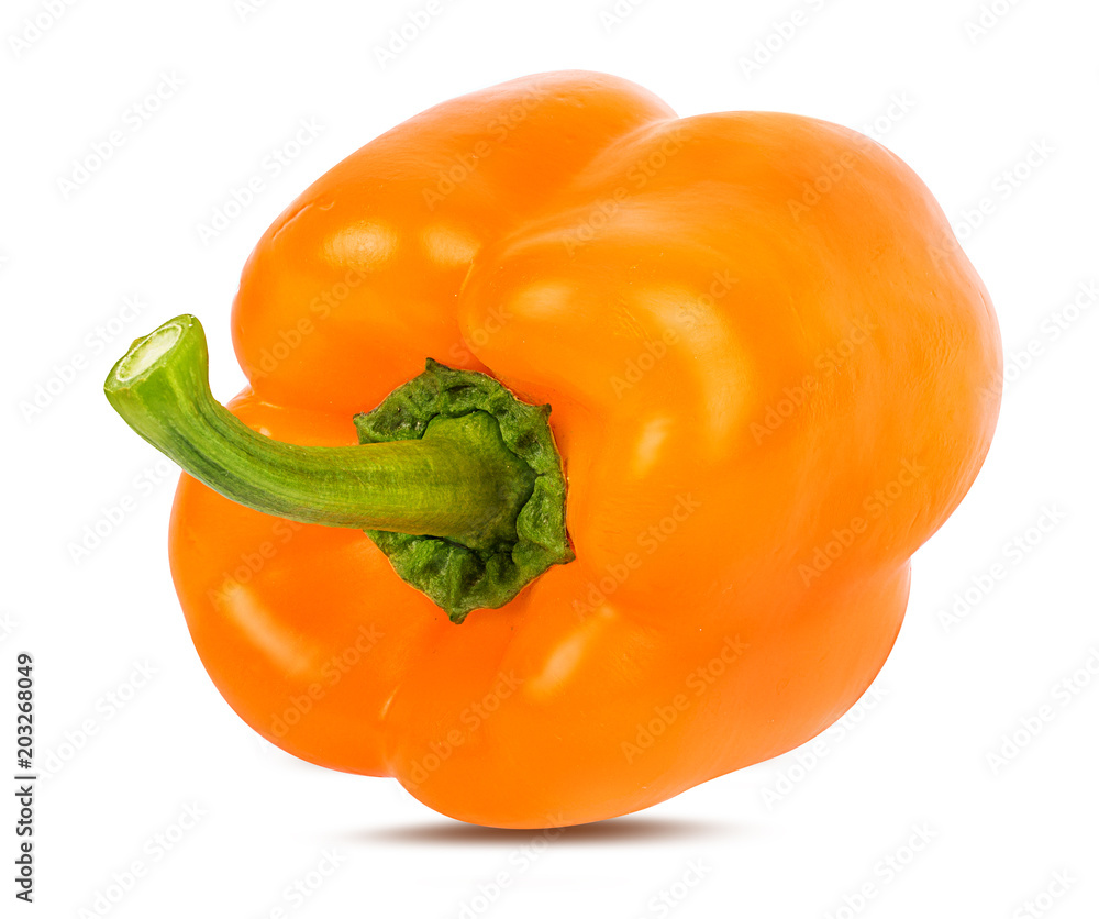 Fresh sweet red pepper bell isolated on white background with clipping path Fresh sweet red pepper bell isolated on white background with clipping path