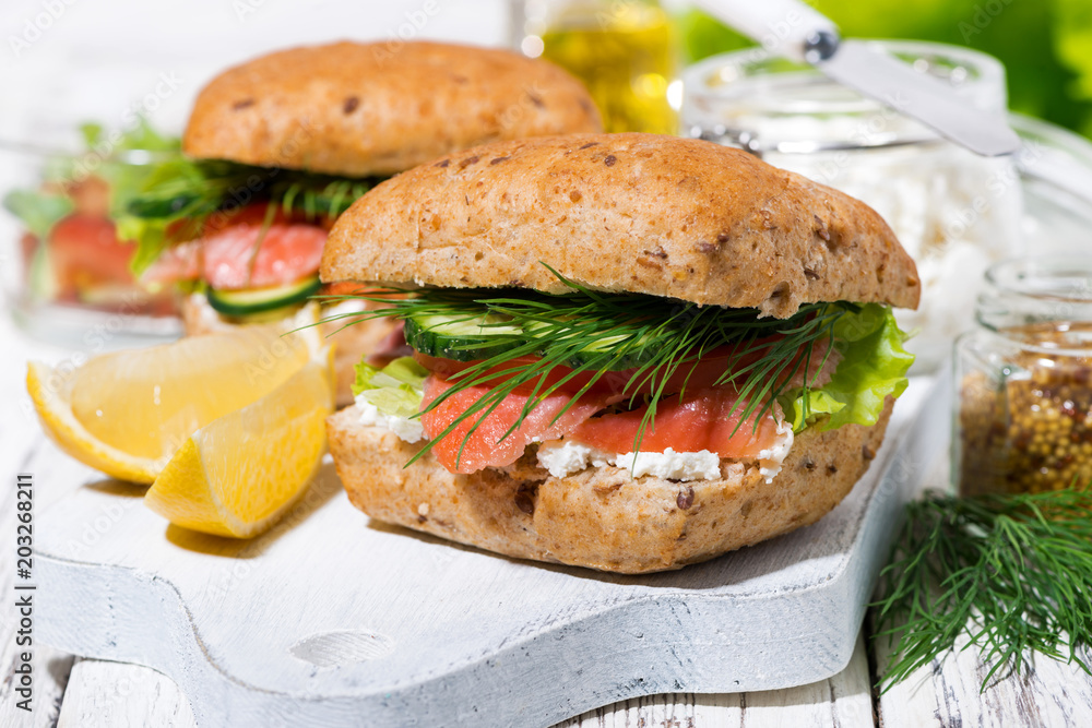 sandwich with salted fish and cream cheese sandwich with salted fish and cream cheese