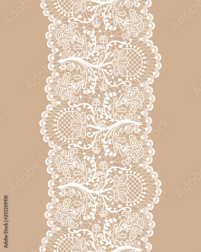 Seamless white lace