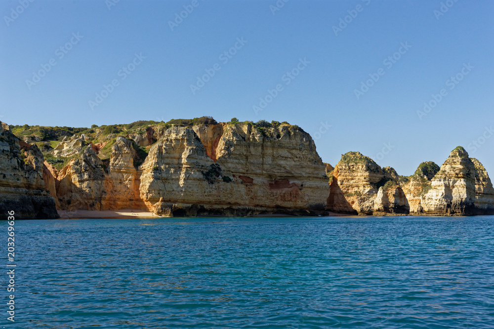 Fototapeta premium Le littoral de Ponta da Piedade, Lagos, Algarve, Portugal