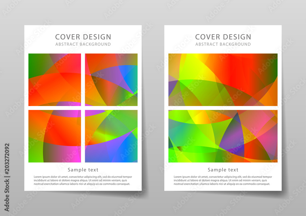 Brochure template with abstract background. Vector illustration