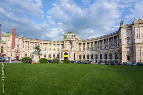Hofburg palace and statue of Prince Eugene, Vienna, Austria