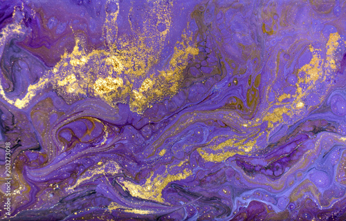 Marble abstract acrylic background. Violet marbling artwork texture. Marbled ripple pattern.