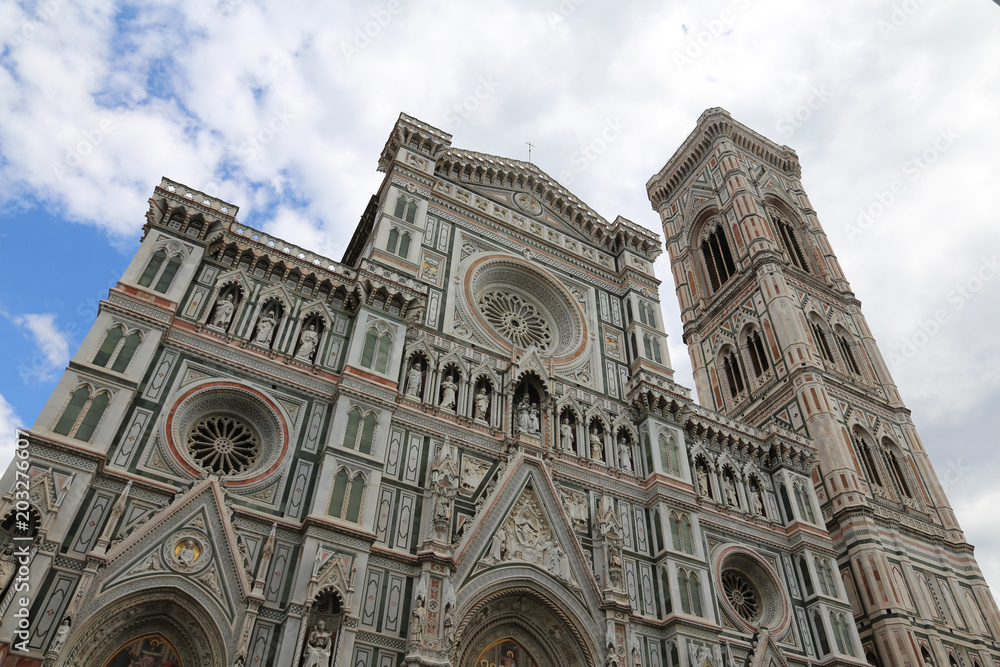 Florence Italy Duomo and the bell tower called Campanile di Giot