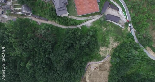 Over the top copter mountain view