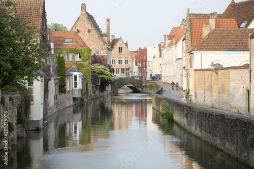 Bruges Old Town and Water Canal , Belgium