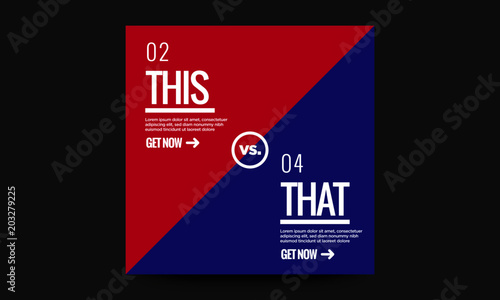 This Versus That Comparison Text Template