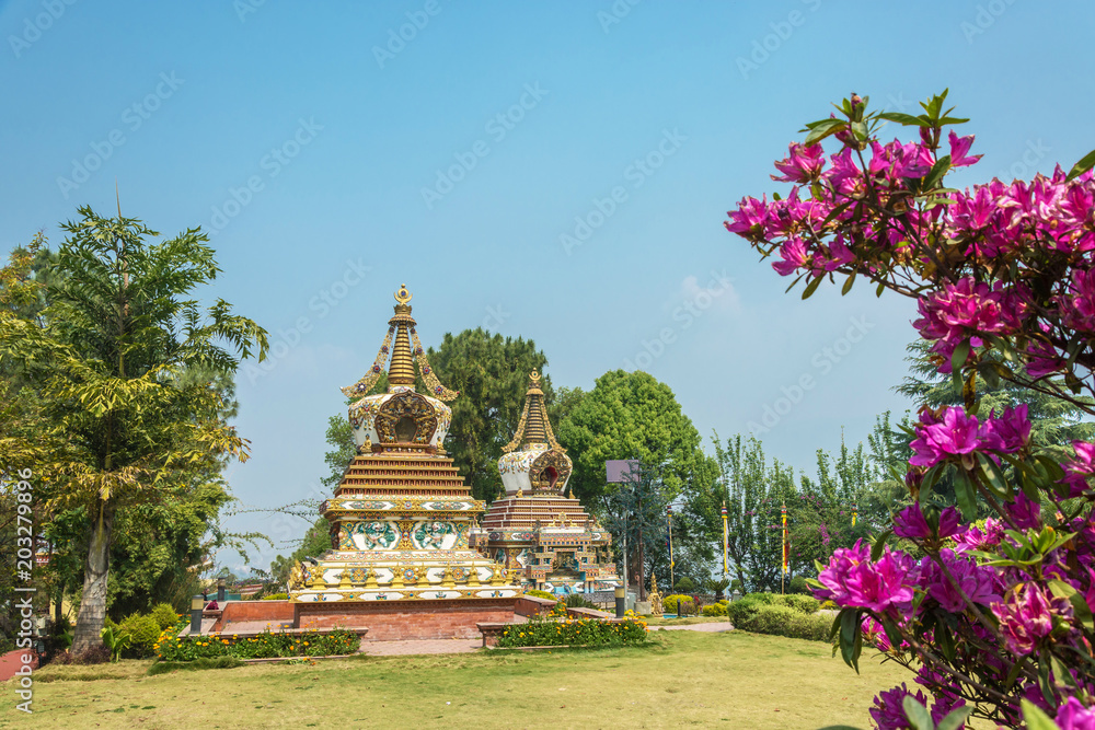 Spring in the Buddhist Kopan monastery, Nepal.