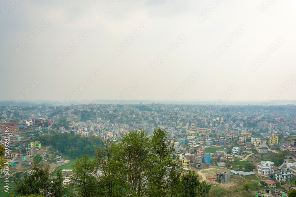 Panorama of the capital city of Nepal, Kathmandu.