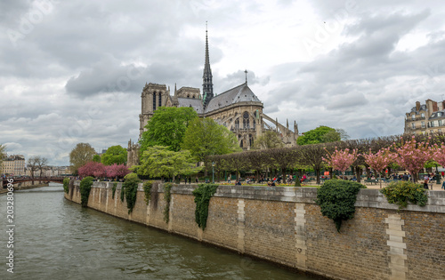 Notre Dame Cathedral, Paris, France, April 14, 2018 